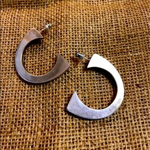 Sterling 925 Half Hoop Earrings